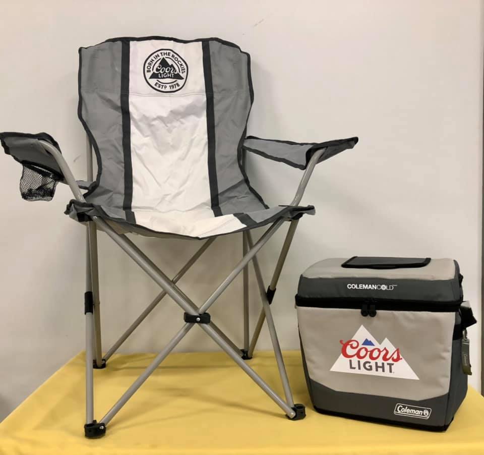 coors light folding chair